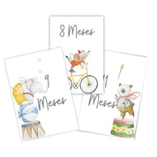 Tarjetas Meses Bebé "Circus"