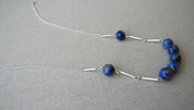 COLLAR PLATA LAPISLAZULI CADENA Y PALOS