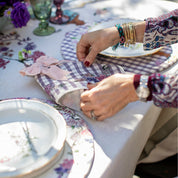 Set 4 Servilletas Vichy Violeta - Lino Poliester