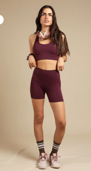 Biker Eco Short Mauve Wine