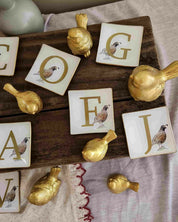 A pedido Mini plato cuadrado, Iniciales