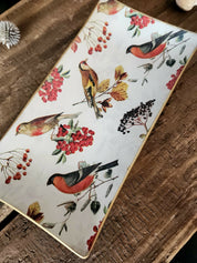 Bandeja Rectangular diseño aves y berries