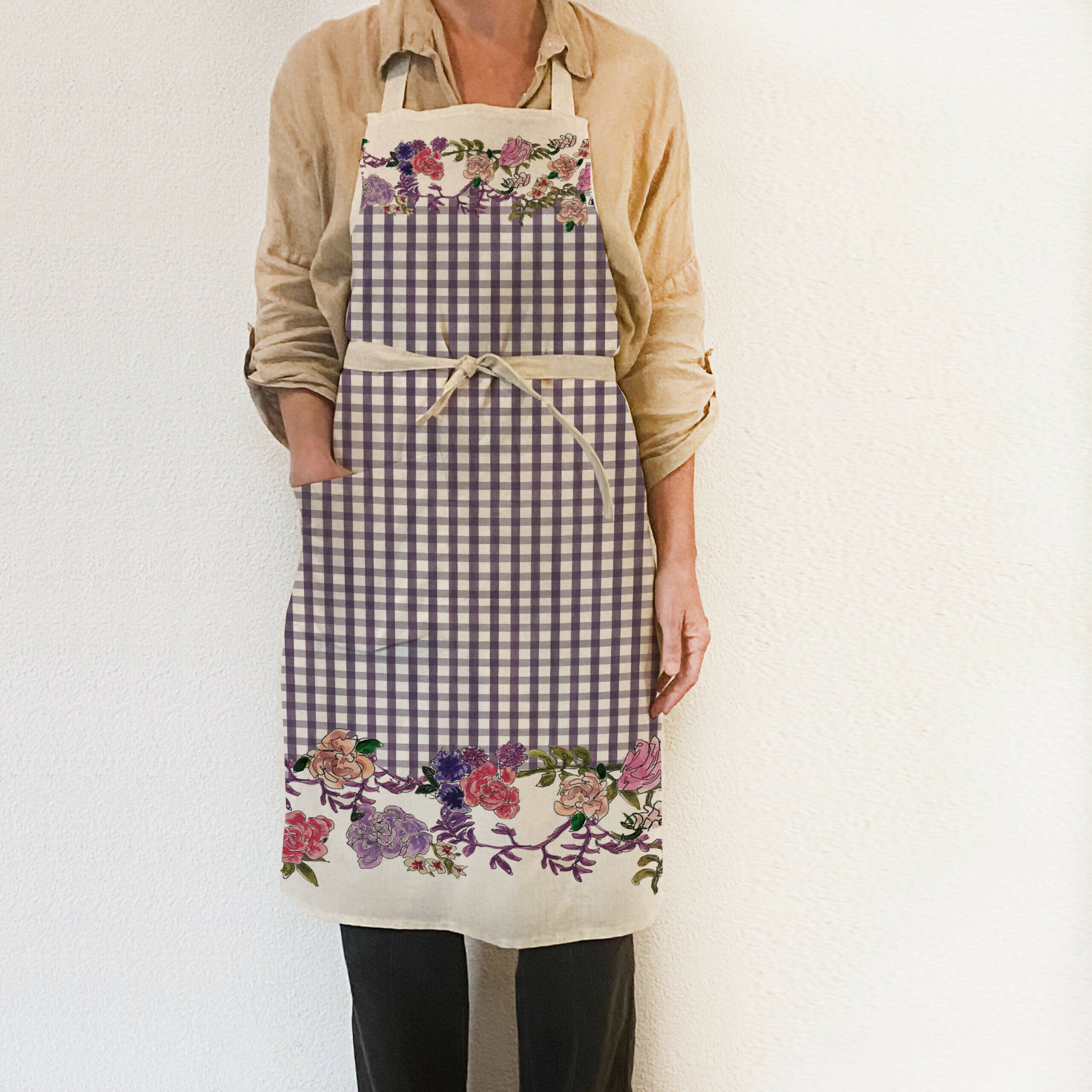 Delantal Vichy Violeta
