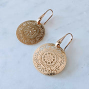 Aros Mandala Inca bañadas oro