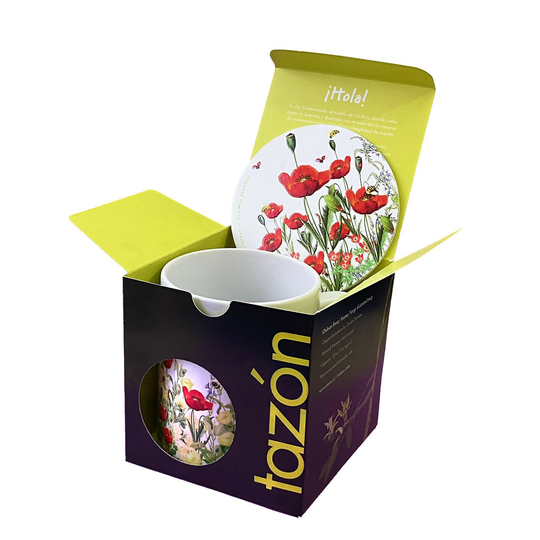 TAZON POSAVASOS CAJA AMAPOLAS (EX RANUNCULOS)