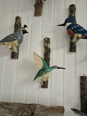 Pájaro tallado Colibrí verde