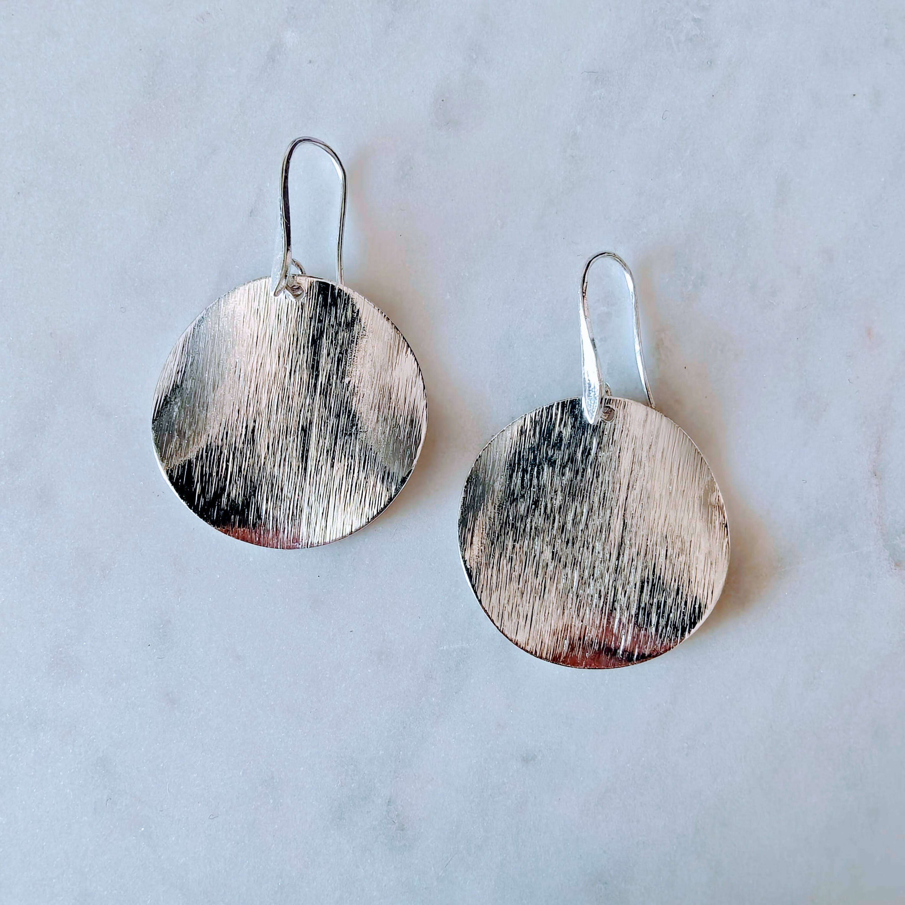 Aros Luna Bañados Oro Blanco