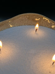 Portavela de cerámica gres