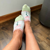 Calcetines flor rosada invisibles7