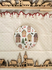 Plato pan casitas de Navidad