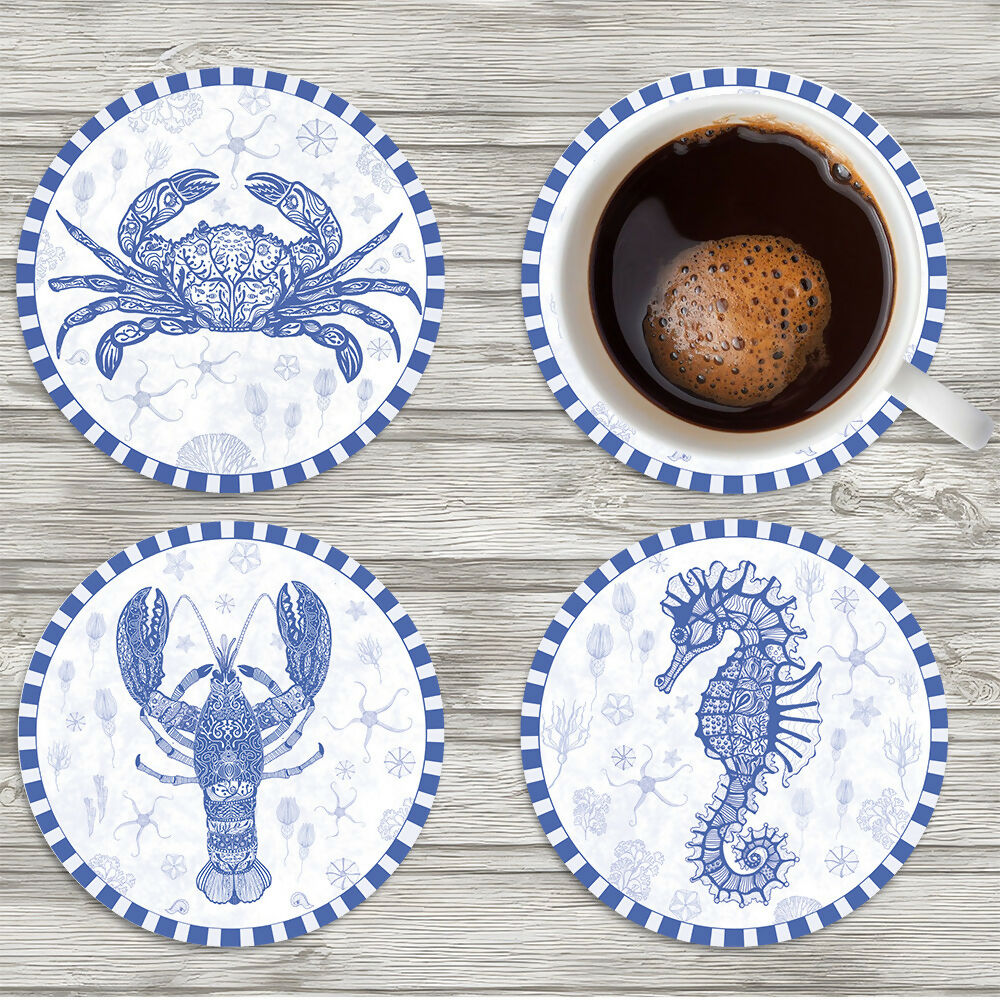 Post  4 posavasos  animales  de mar