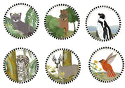 Set 6 Posavasos Fauna chilena en peligro (6 ilustraciones diferentes )