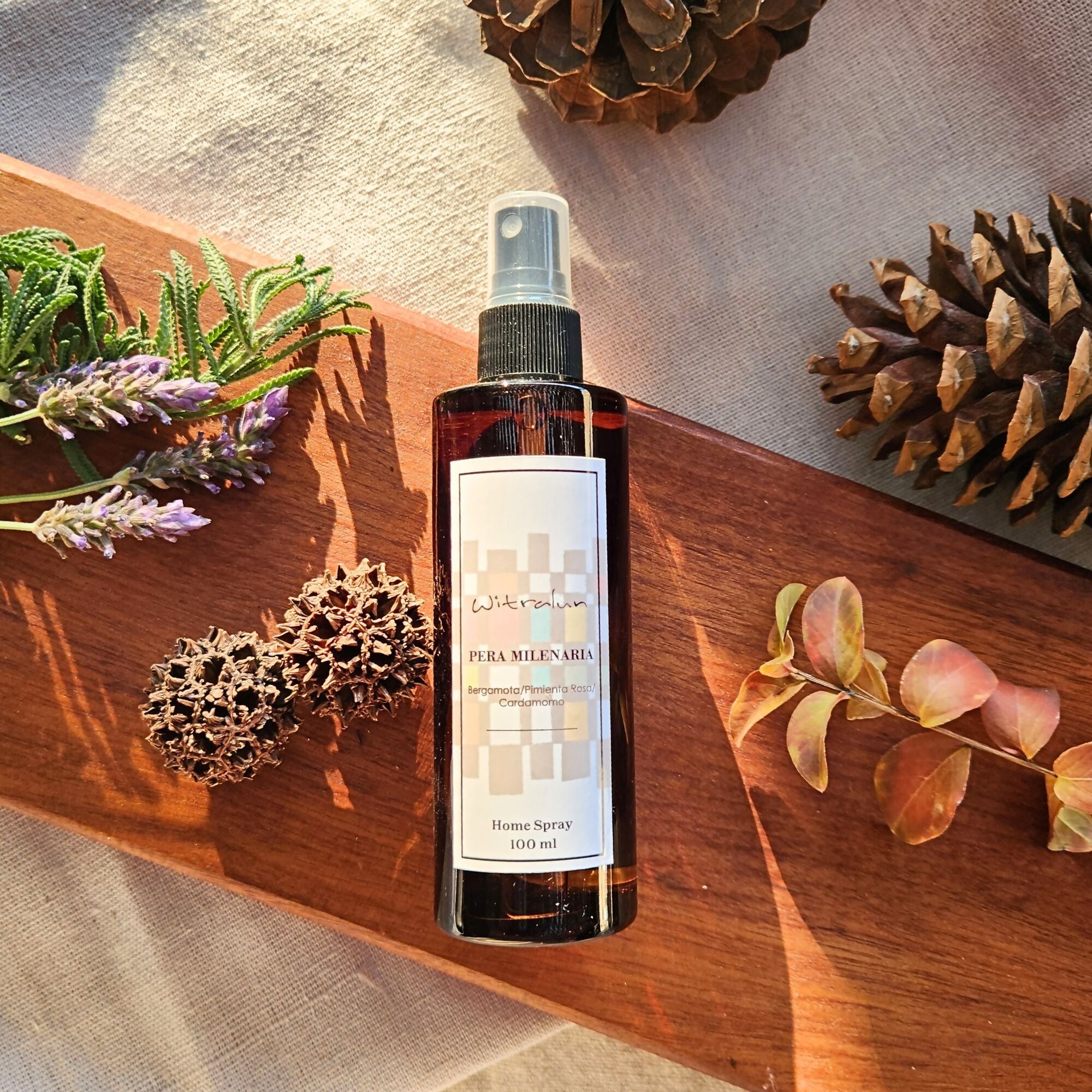 home spray pera milenaria vidrio ambar 100 ml