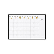 Calendario Negro/Dorado Mediano