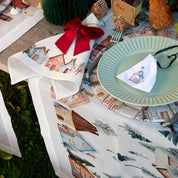 Set 4 Servilletas Casas - Lino Poliester