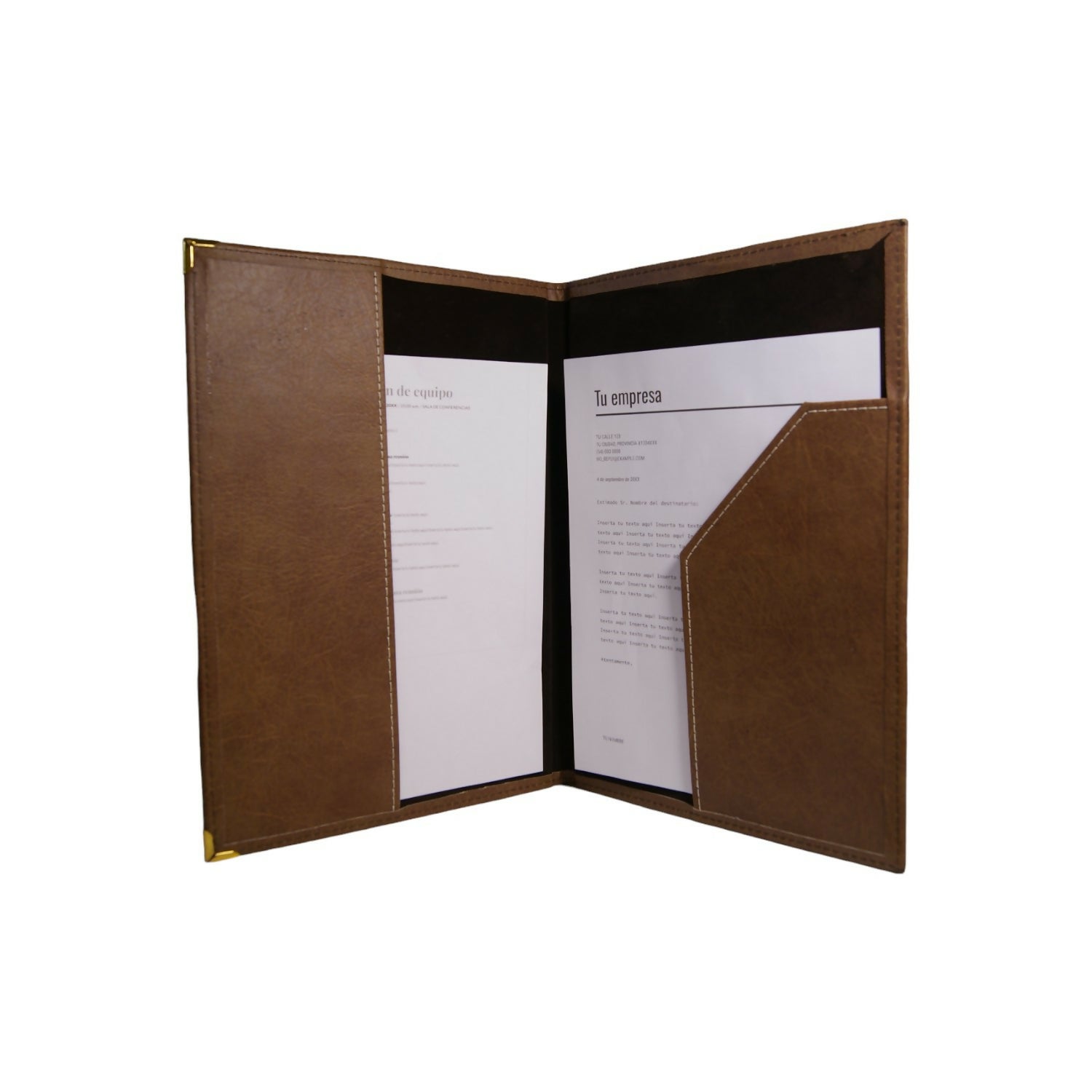 carpeta de oficina abierta café