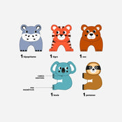 Imanix Juegos plástico e imán IMANIMALS WILD SAVANNAH 5 piezas.