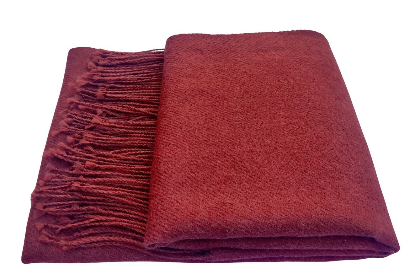 Chal/Bufandon Baby Alpaca color Fresa