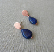 AROS COBRE GOTA CHICA LAPISLÁZULI PLANA