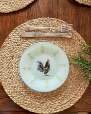 Plato de postre diseño gallo negro 19cm