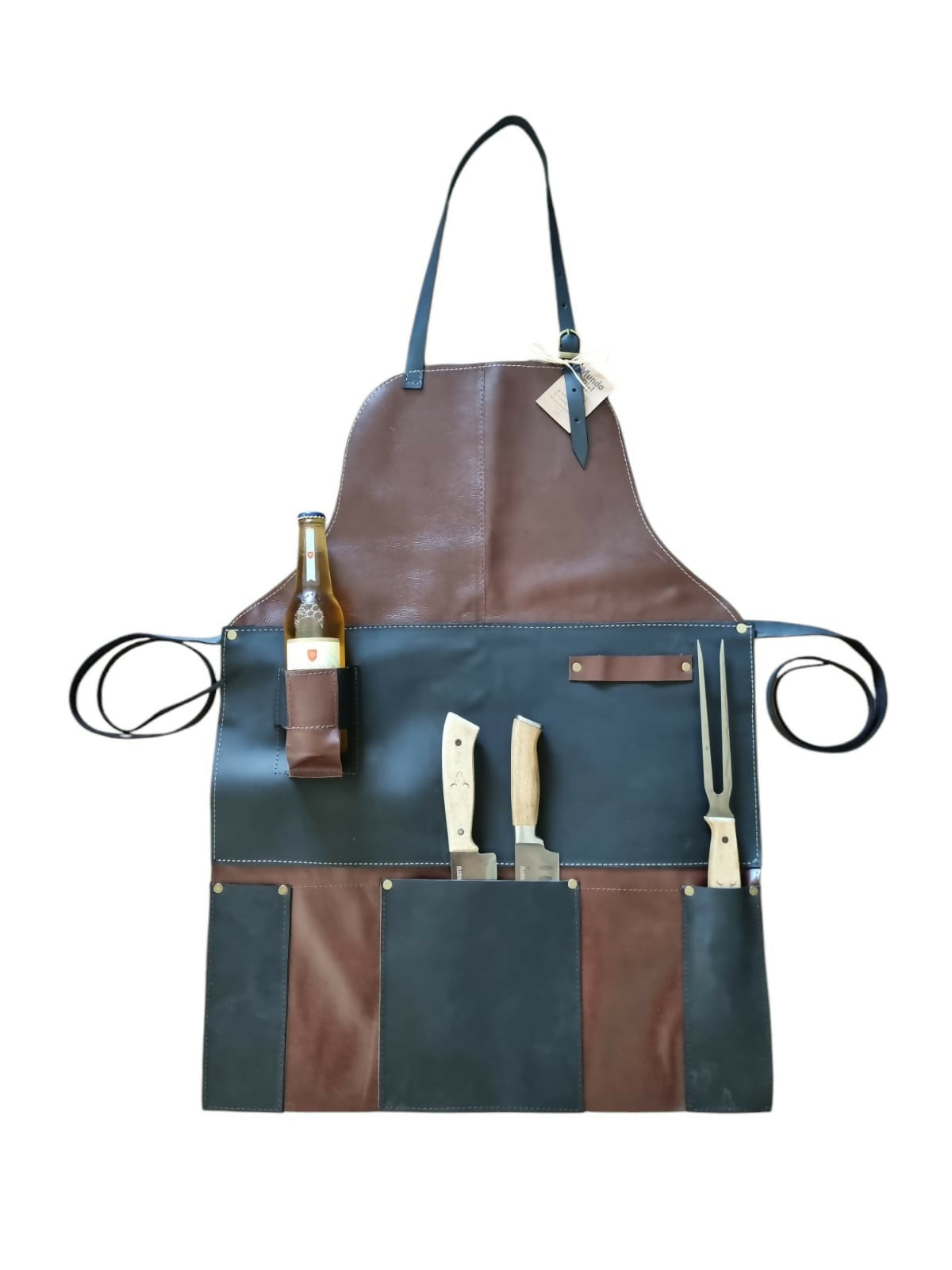 Pechera Diseño Negro con Cafe y decoracion