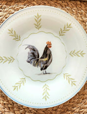 Plato de postre diseño gallo negro 19cm