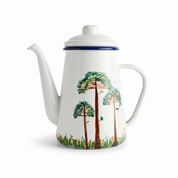 Tetera Enlozada Pintada a Mano - Bosque de Araucarias (1,2 L)