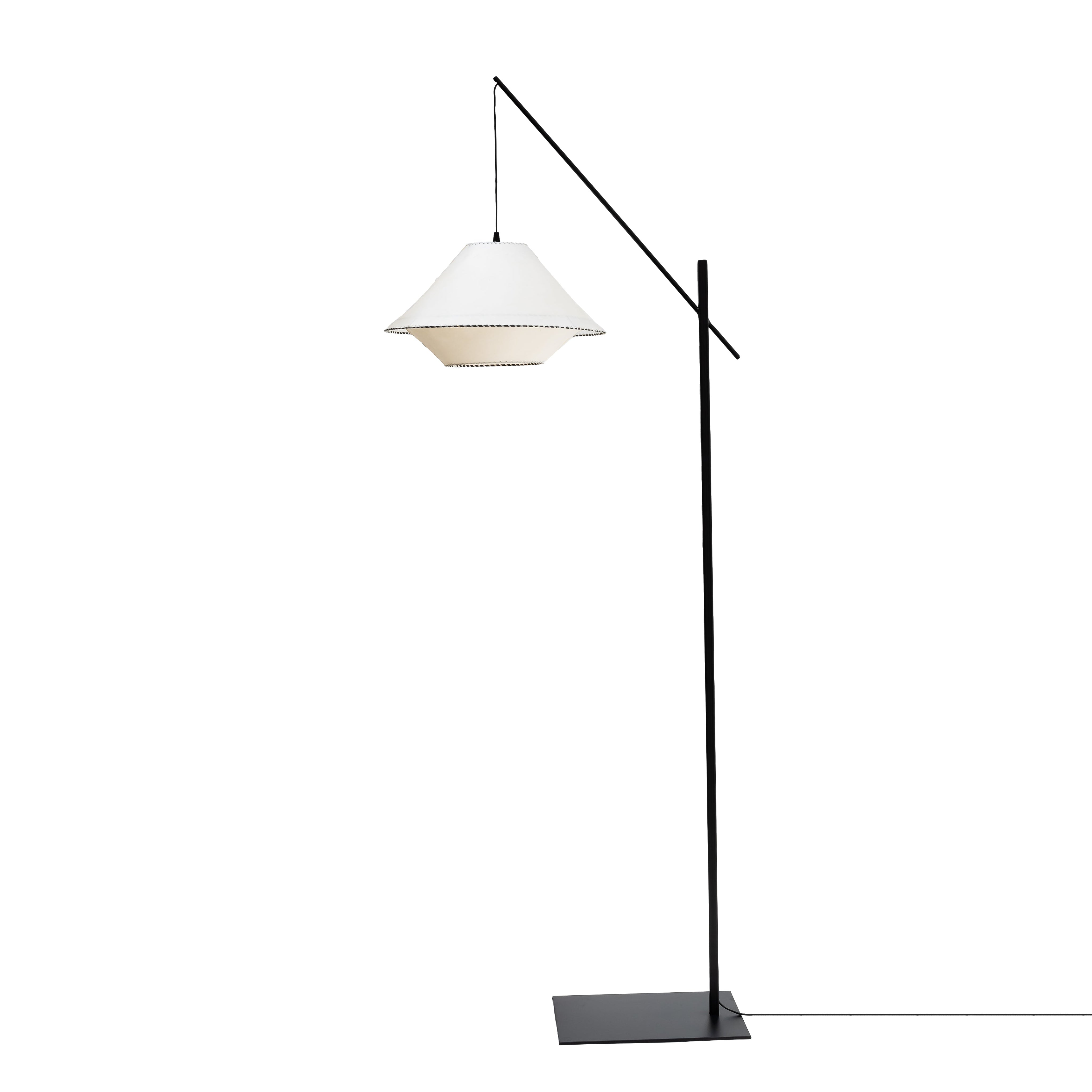 Lámpara Platillo Doble L Pergamino Base Fierro L