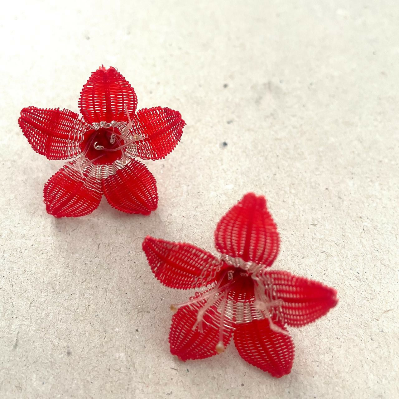 aro flor tope crin/Ag rojo (tienda)