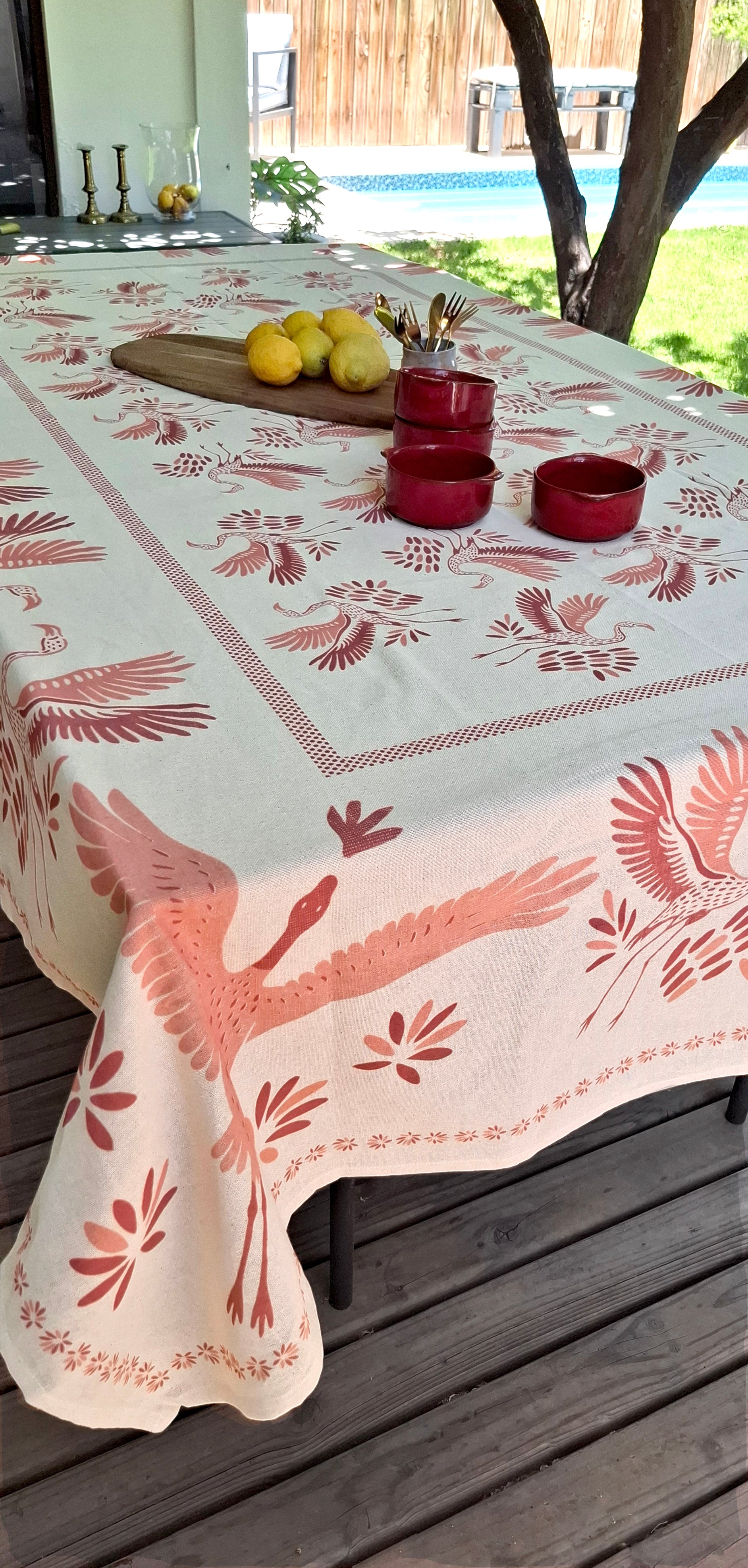 MANTEL FLAMENCOS ROJO ULMMO