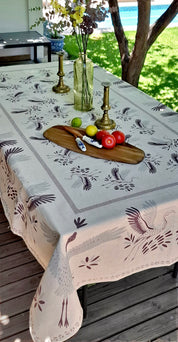 MANTEL FLAMENCOS AZUL ULMMO