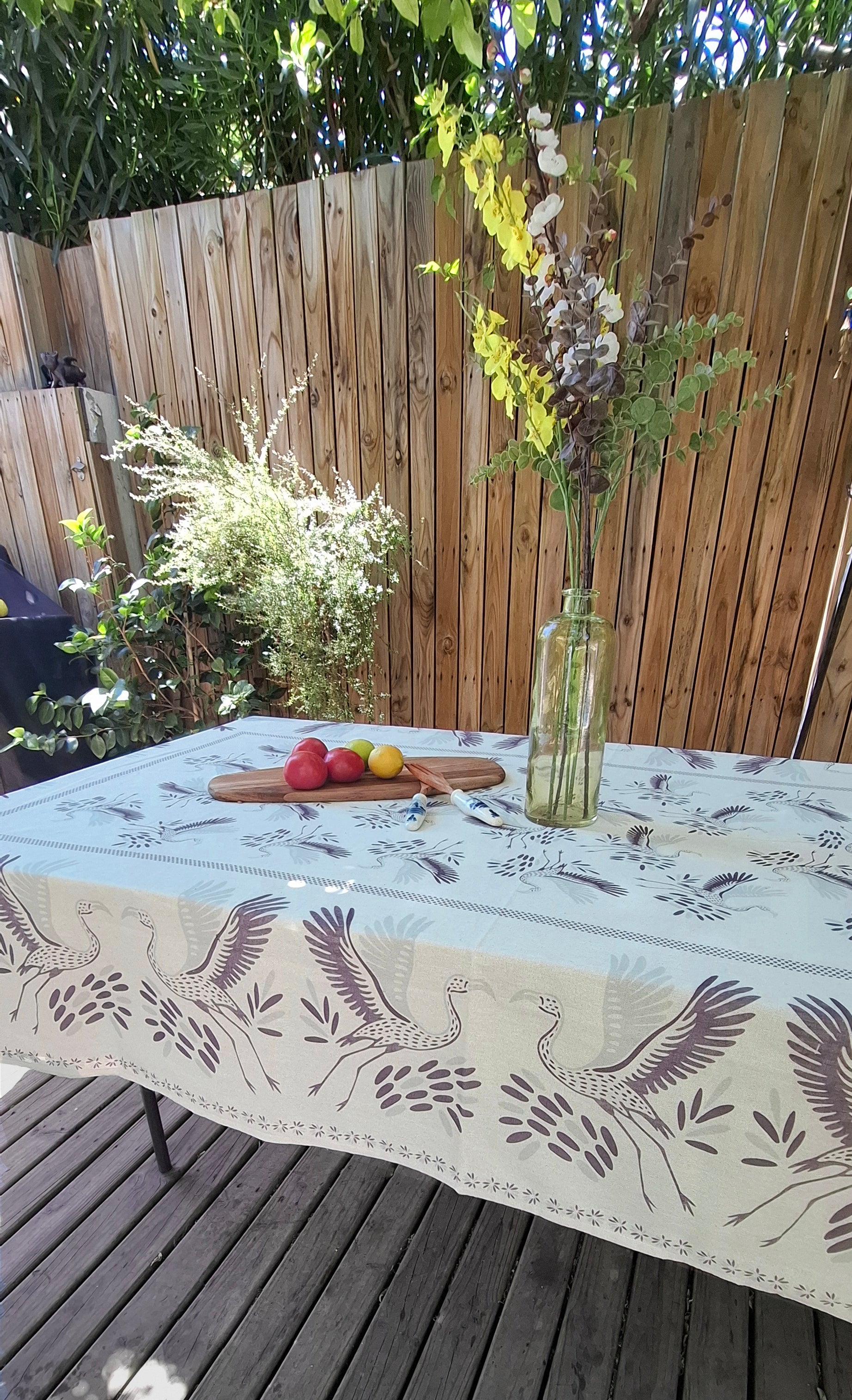 MANTEL FLAMENCOS AZUL ULMMO