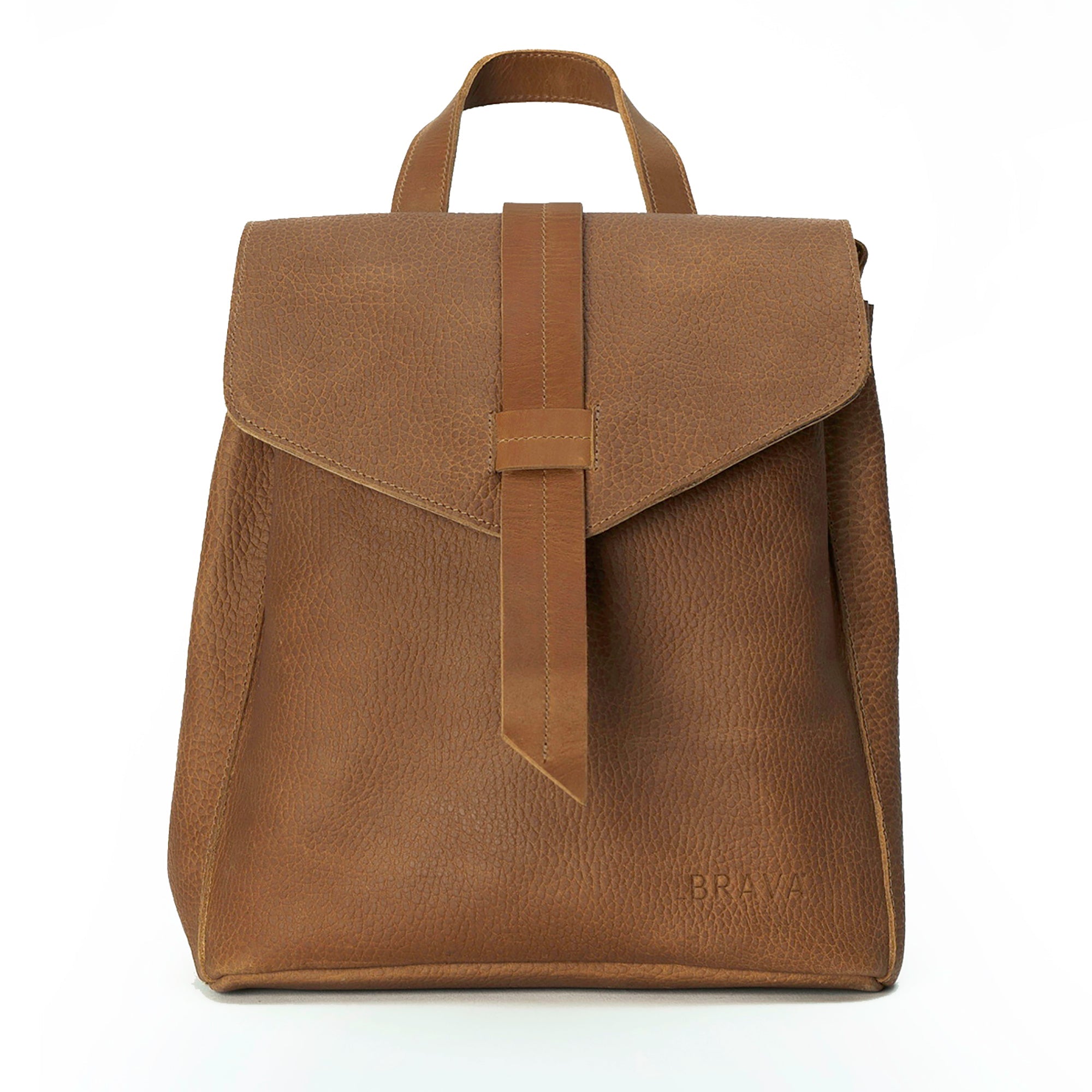 Mochila de cuero modelo ELENA Miel