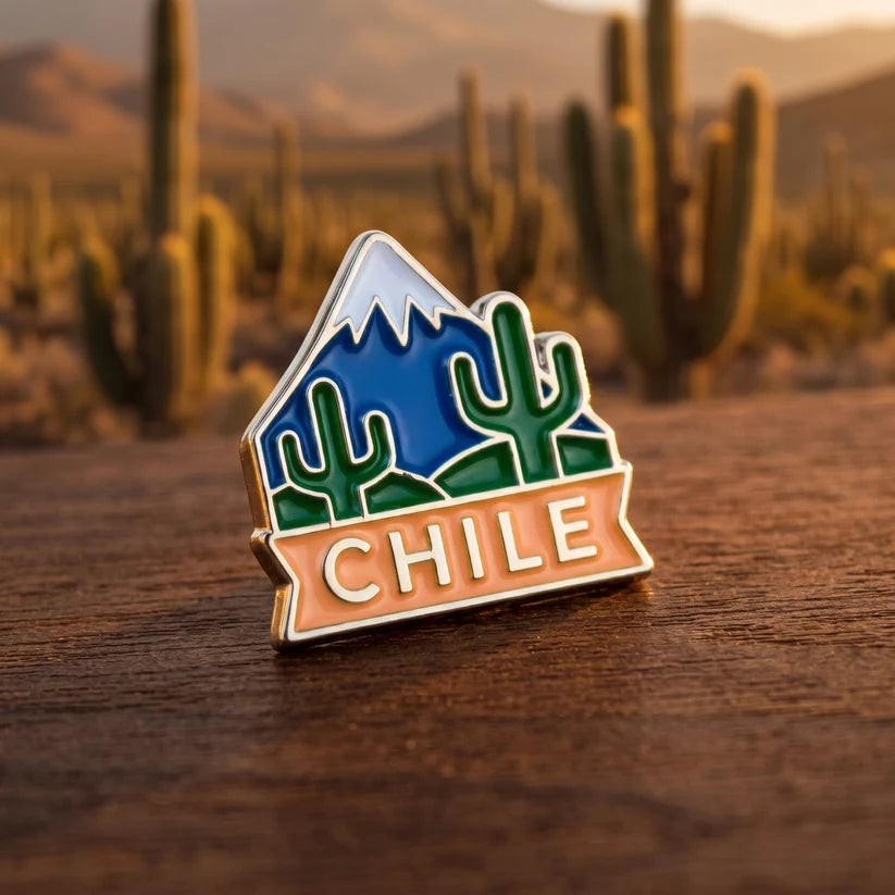 Pin Metálico Souvenir Montañas Chile