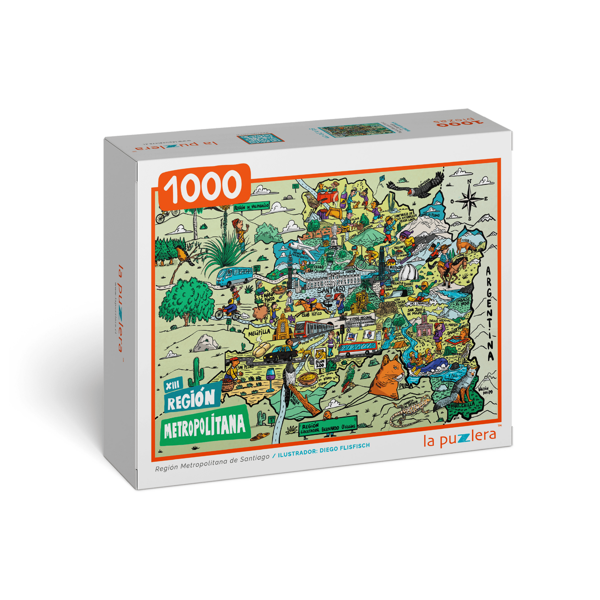 Puzzle Región Metropolitana de Santiago 1000 Piezas