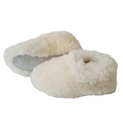 Pantuflas De Oveja Lana Natural Blanca Tallas Infantil Unisex