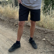 short híbrido 19" black stone wash