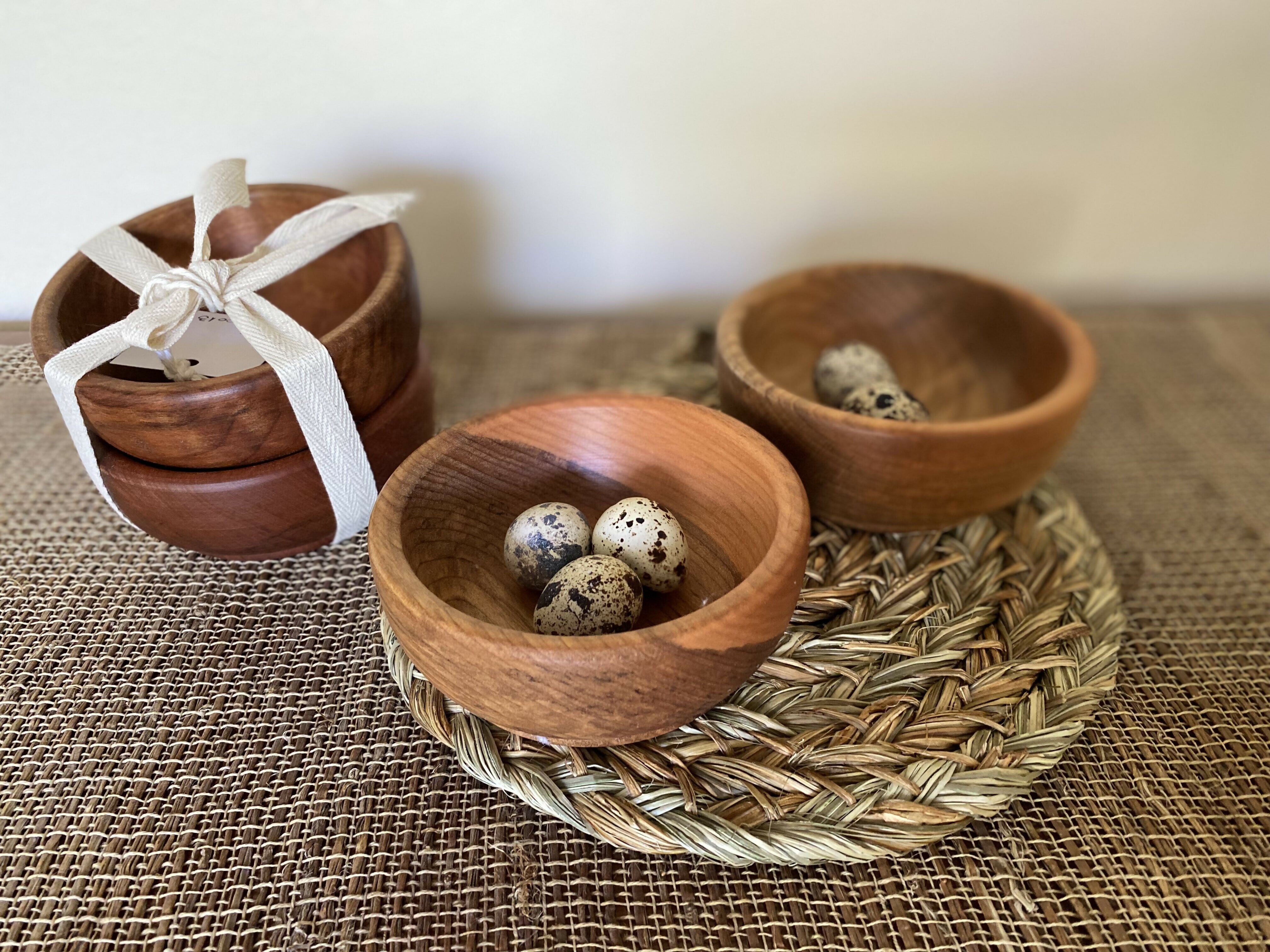 set cuencos de madera