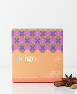 Té Orgánico de Orujo de Uva - Sabor Chai - Caja 12 bolsitas