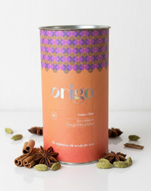 Té Orgánico de Orujo de Uva - Sabor Chai - Tubo Hoja Suelta