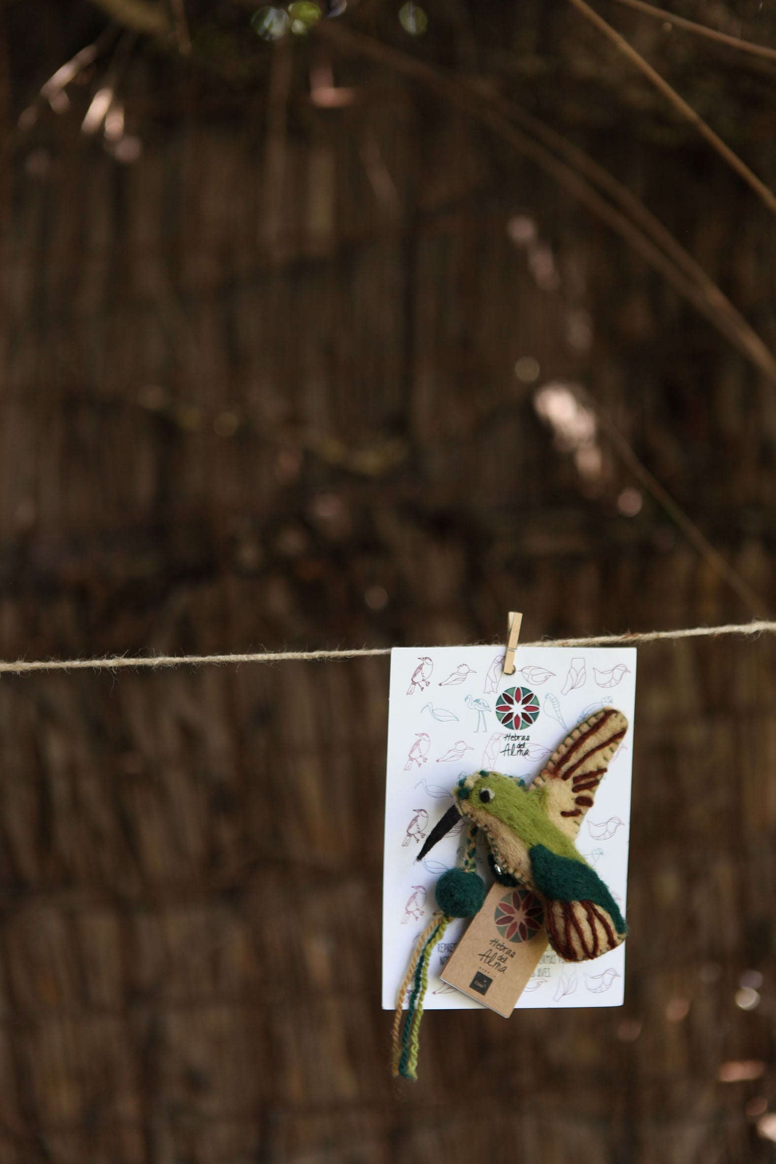 Pajarito marca libro Picaflor Verde