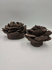 Set flores decorativas de cerámica gres