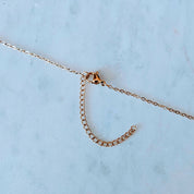 Collar Flor con Lapislázuli, bañado en oro