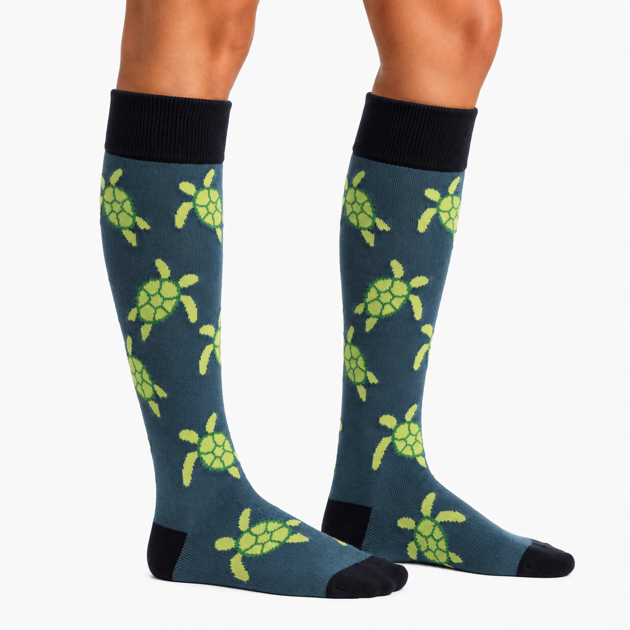 Calcetines con diseño de Tortuga Verde