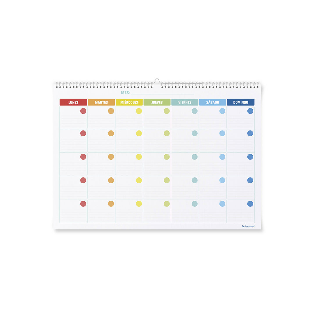 Calendario Colores mediano