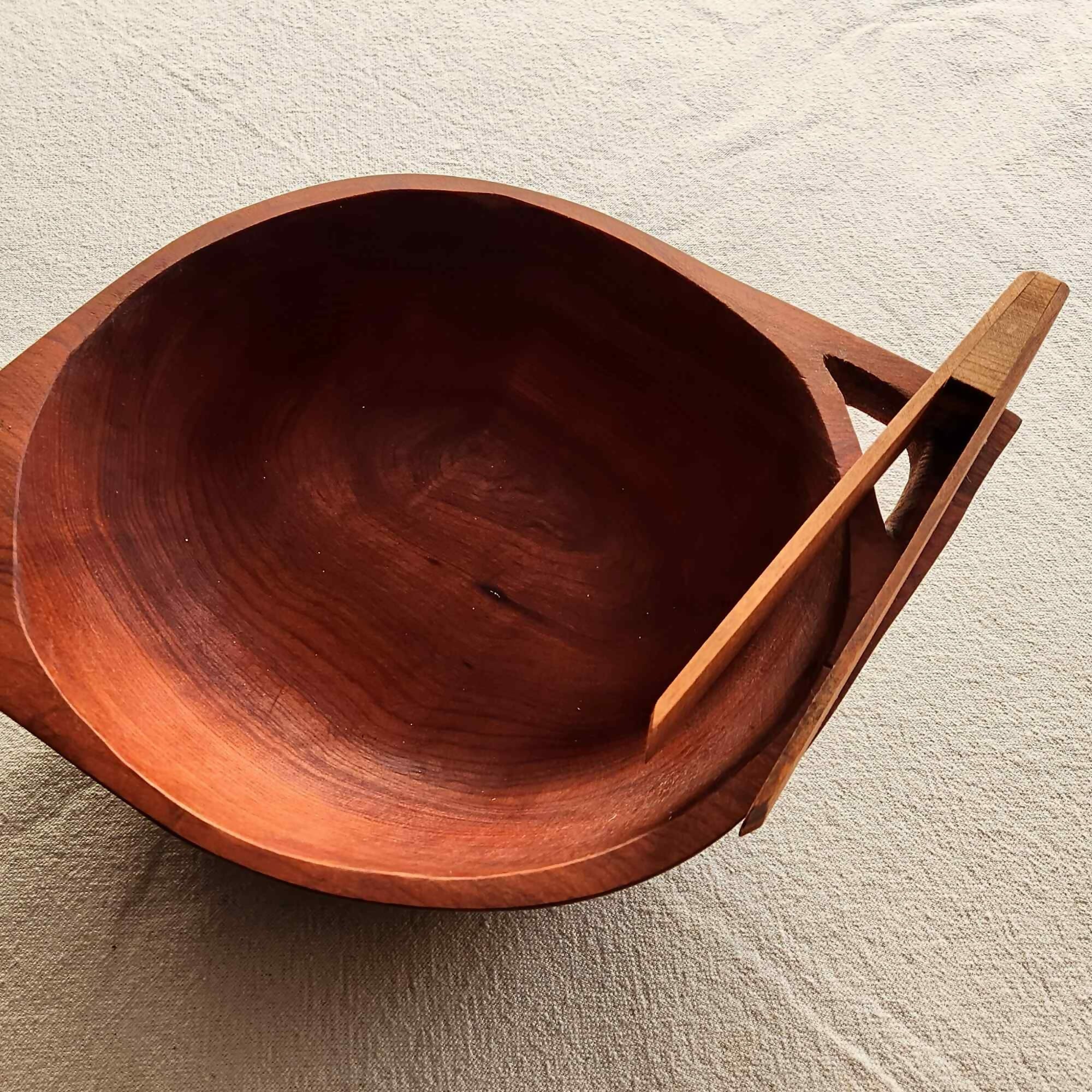 pinza madera raulí 20 cm para tostador de pan