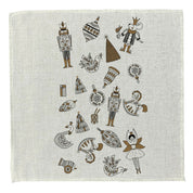 Set 4 Servilletas Cascanueces Dorado - Lino Poliester