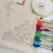 Kit de bordado funda de cojin colibri Paulina