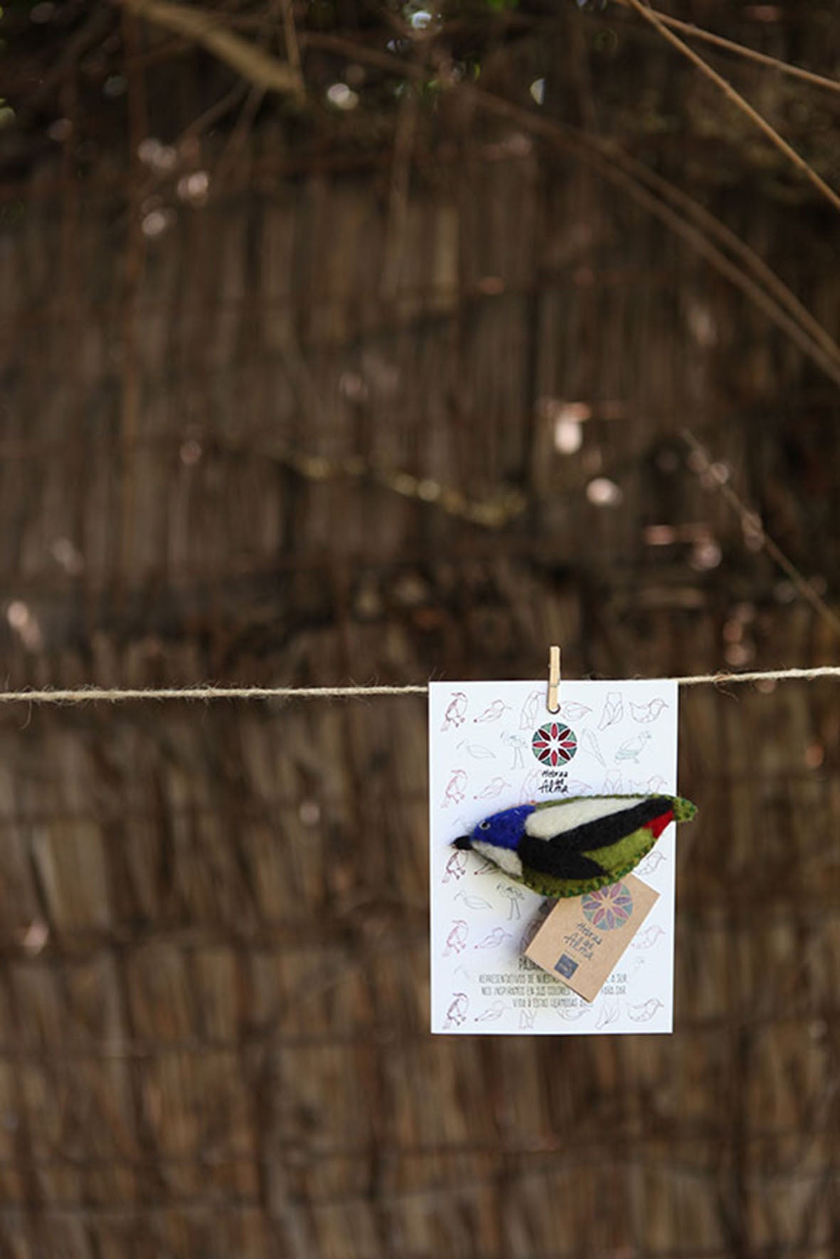 Pajarito prendedor Siete Colores Verde - Creado en Chile