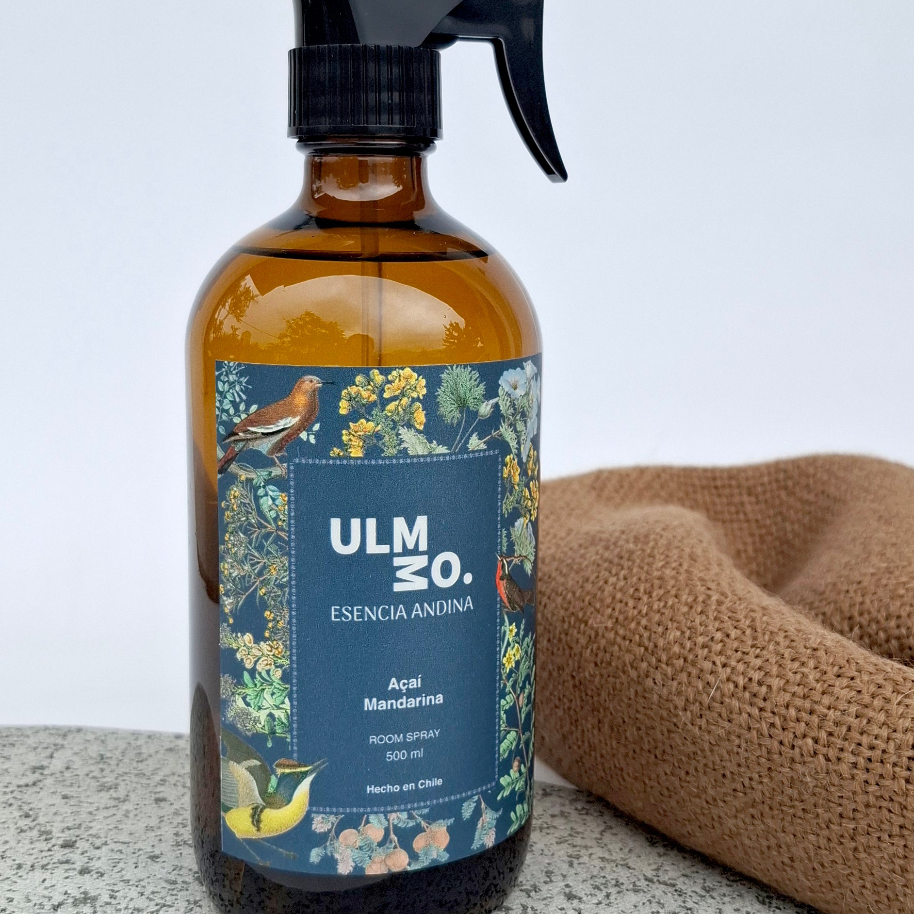 Room Spray Acai y Mandarina 500 ml vidrio - Creado en Chile